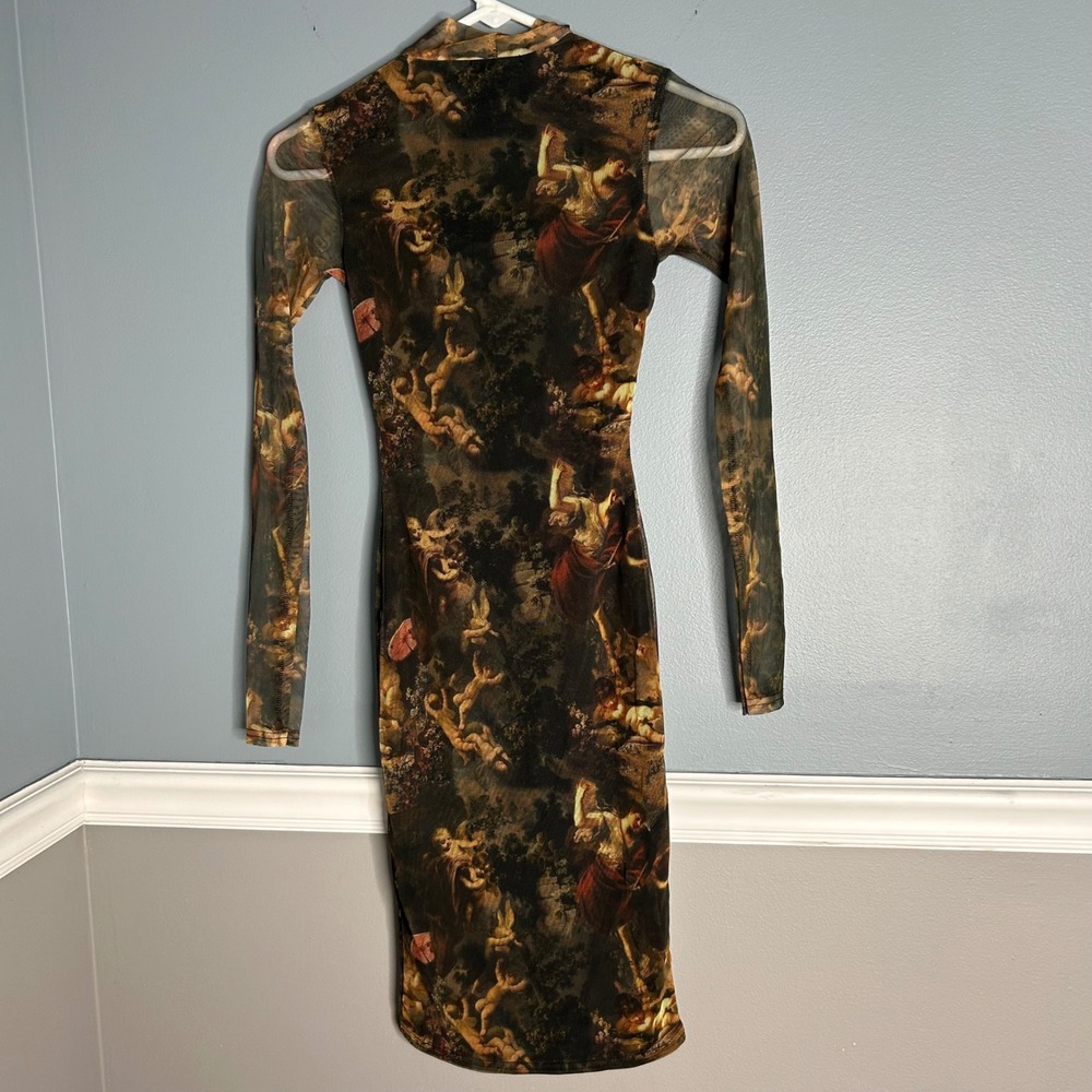 Elegant Artistic Print Midi Dress - Picture 11 of 13